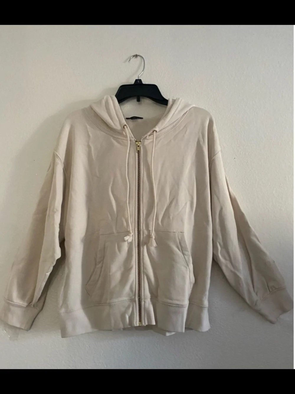 J. Crew Cream Zip Hoodie. Size XS